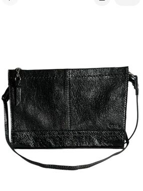 The Sak Iris Black Leather Demi Convertible Crossbody Clutch
